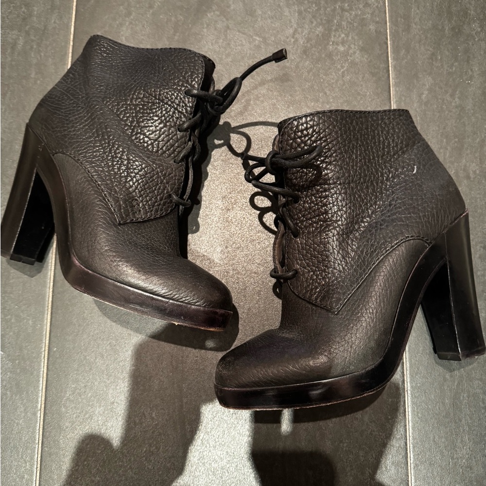 Reed Krakoff Black pebbles Leather Ankle Boots
